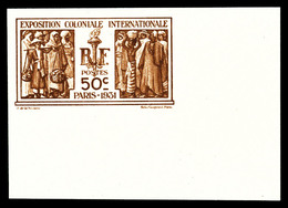 ** N°274A, (N° Maury), NON EMIS, Exposition Coloniale De 1937, 50c Brun Non-dentelé, Coin De Feuille. SUP (certificat)   - Ungebraucht