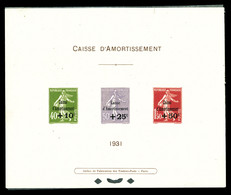 (*) N°275/77, Série Caisse D'amortissement De 1931 En épreuve Collective, Tirage 25 Exemplaires, SUP (certificat)  Quali - Luxeproeven