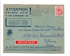 BELGIQUE LETTRE POUR LA FRANCE 1958 - Lettres & Documents