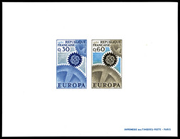 (*) N°1521/22, Paire Europa De 1967. Tirage 25 Exemplaires, TTB  Qualité: (*)  Cote: 350 Euros - Epreuves De Luxe