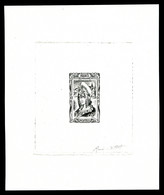 (*) N°598, Non émis 1943, Coiffe Régionale De NORMANDIE, épreuve D'artiste En Noir Signée . R.R. SUP (certificat)  Quali - Prove D'artista
