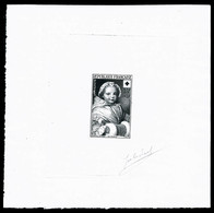 (*) N°914/15, Paire Croix Rouge De 1951: 2 épreuves D'artiste En Noir Signées, TB (certificat)  Qualité: (*) - Artistenproeven