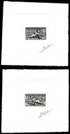 (*) N°937/38, Paire Croix-rouge De 1952, épreuve En Noir Signée. TTB (certificat)  Qualité: (*) - Künstlerentwürfe