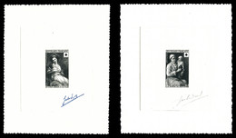 (*) N°966/67, Paire Croix Rouge De 1953: 2 épreuves D'artiste En Noir, Rare Et SUP (certificat)  Qualité: (*) - Künstlerentwürfe