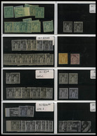 & 1872-1875, SAGE: Beau Stock Neuf Et Oblitérés Presenté Sur Fiches Individuelles Dont Oblitérations, Bandes, Blocs, Nua - Sammlungen