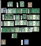 N 1876/1900. SAGE, Jolie Collection De Timbres Neufs ** Et *dont Variétés (piquages à Cheval, Recto-verso, Type Se Tenan - Collections