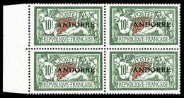 ** N°22, 10F Merson En Bloc De Quatre Bdf, Frais. SUP (certificat)  Qualité: **  Cote: 2560 Euros - Unused Stamps