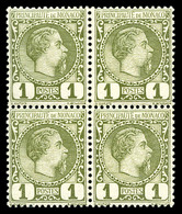 ** N°1, 1c Olive En Bloc De Quatre, Très Bon Centrage. TTB  Qualité: ** - Unused Stamps