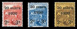 * N°34a/35a/36a, Erreurs De Surcharge, Deuxième C Renversé, Les 3 Exemplaires SUPERBES Et RARES (signé/certificat)  Qual - Unused Stamps