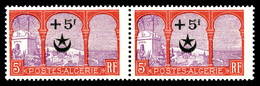 * N°70a, ALCERIE Tenant à Normal En Paire. TB  Qualité: *  Cote: 255 Euros - Unused Stamps