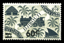 ** Non émis De 1945: Locomotive, 60c Sur 30c Noir, Surcharge Noire, SUP (certificat)  Qualité: ** - Usati