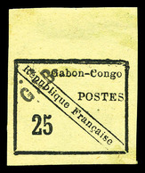 * N°15, 15c Noir Sur Vert, Bord De Feuille. SUP (signé Brun/Calves/certificat)  Qualité: *  Cote: 1400 Euros - Ungebraucht