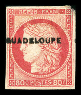 (*) N°13, 80c Rose, Aminci, Belle Presentation (signé Margues)  Qualité: (*)  Cote: 1200 Euros - Unused Stamps