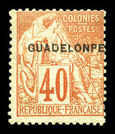 * N°24aC, 40c Rouge-orange: GUADELONPE. TTB (certificat)  Qualité: *  Cote: 650 Euros - Neufs