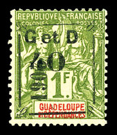 * N°54c, 40c Sur 1f Olive Surcharge Noire (w). TTB (signé Brun/certificat)  Qualité: *  Cote: 1200 Euros - Unused Stamps