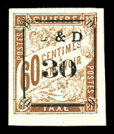 * N°13d, 30 Sur 60c: Sans Le 'G'. SUP. R. (signé Brun/certificat)  Qualité: *  Cote: 800 Euros - Unused Stamps