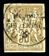 O N°7, 5c Sur 30c De 1877. SUP. R. (signé Calves/certificat)  Qualité: O  Cote: 1700 Euros - Usati