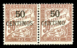 * N°4b, CENTIMO Sans S Tenant à Normal. TB (certificat)  Qualité: *  Cote: 580 Euros - Used Stamps