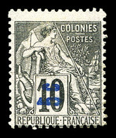 * N°8, 5c Sur 10c Noir Sur Lilas Surcharge Verticale, Fraîcheur Postale, R.R.R., SUPERBE (signé Calves/certificat)  Qual - Oblitérés