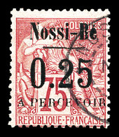 O N°17, 0.25 Sur 75c Rose. SUP (signé Calves/certificat)  Qualité: O  Cote: 700 Euros - Used Stamps