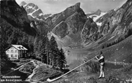 Alphornbläser Am Seealpsee - Cor Des Alpes - Lac De Montagne - Andere & Zonder Classificatie