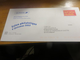 Entier Postal Invitation Salon Philatélique D'Automne 2005 - Enveloppes Repiquages (avant 1995)