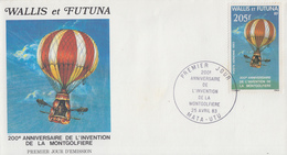 Enveloppe  FDC  1er  Jour   WALLIS  ET  FUTUNA    La   Montgolfiére   1983 - FDC