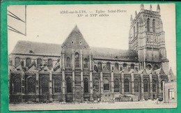 Aire-sur-La-Lys (62) église Saint-Pierre XVe & XVIe S. 2scans Carte Animée - Aire Sur La Lys