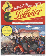 Buvard Biscottes Pelletier, L'armée Française Bat Les Autrichiens à Magenta 1859, Perforé - Biscottes