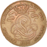 Monnaie, Belgique, Leopold I, 5 Centimes, 1857, TTB, Cuivre, KM:5.1 - 5 Cent