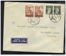 TURQUIE, 1947, OBL SUR LETTRE PAR AVION.  (FL42) - Covers & Documents