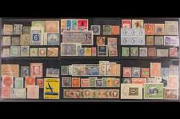 WORLDWIDE PHILATELIC CURIOSITIES A Fascinating And Valuable Hoard Randomly Displayed On Over 40 Stockcards. With Genuine - Autres & Non Classés