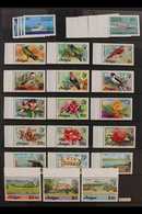 BRITISH WEST INDIES NEVER HINGED MINT COLLECTION. Late 1960's To 1990's All Different Stamps & Mini-sheets On Stock Page - Sonstige & Ohne Zuordnung