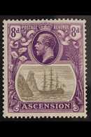 1924 8d Grey Black And Bright Violet, Variety "Broken Mainmast", SG 17a, Very Fine Mint. For More Images, Please Visit H - Ascension (Ile De L')