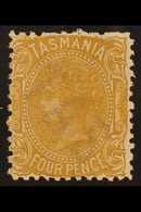 TASMANIA 1871-78 4d Buff Perf 12, SG 153, Very Fine Never Hinged Mint. Superb. For More Images, Please Visit Http://www. - Sonstige & Ohne Zuordnung