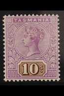 TASMANIA 1892-99 10s Mauve And Brown, SG 224, Very Fine Mint, A Superb Example. For More Images, Please Visit Http://www - Other & Unclassified