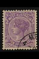 WESTERN AUSTRALIA 1902-11 10s Deep Mauve, Perf 12 X 12½, SG 127, Very Fine Used For More Images, Please Visit Http://www - Otros & Sin Clasificación