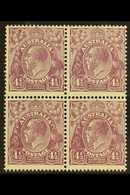 1926-30 4½d Violet KGV, Perf 13½x12½, SG 103, BLOCK OF FOUR Never Hinged Mint. For More Images, Please Visit Http://www. - Sonstige & Ohne Zuordnung