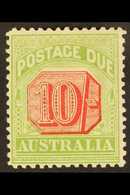 POSTAGE DUE 1909-10 10 Shilling Rosine & Yellow Green, SG D72, Very Fine Mint For More Images, Please Visit Http://www.s - Sonstige & Ohne Zuordnung