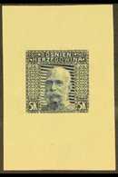 BOSNIA AND HERZEGOVINA  1906 IMPERF DIE PROOF For The 5k Francis Joseph I Issue Printed In Blue On Cream Ungummed Paper, - Other & Unclassified