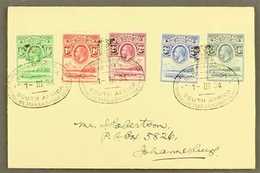 1934 ROYAL TOUR COVER Bearing 1933 Set To 4d, SG 1/5, Addressed To Johannesburg, And Tied By Very Fine Bilingual "ROYAL  - Other & Unclassified