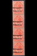 POSTAL FISCALS 1921 1d Scarlet Of South Africa Overprinted, SG F3, Vertical Strip Of 4, Very Fine Never Hinged Mint. For - Sonstige & Ohne Zuordnung