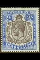 1918-22 2s Purple & Blue On Blue, Wmk Mult Crown CA, BROKEN CROWN & SCROLL Variety (early Stage), SG 51bb, Fine Mint. Fo - Bermuda