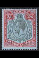 1924-32 (wmk Mult Script CA) KGV 2s6d Black And Carmine/pale Blue With "Break In Scroll" Variety, SG 89a, Very Fine Mint - Bermuda