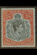 1942 2s.6d Black And Red On Grey Blue, LINE PERF 14¼, SG 117a, Superb Never Hinged Mint, Usual Streaky Gum. For More Ima - Bermuda