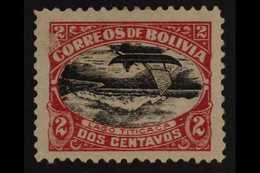 1916-17 Lake Titicaca 2c Carmine And Black, Perf 11½, With CENTRE INVERTED, Scott 113c, Fine Unused (no Gum). For More I - Bolivia