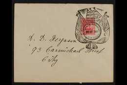 1911 STAMP EXHIBITION (Oct) Neat Locally Used Envelope Bearing 2c Red Ship, Tied By Large Fancy Flags Cancel "British Gu - Britisch-Guayana (...-1966)