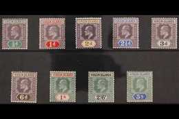 1904 KEVII MCA Wmk Complete Set, SG 54/62, Fine Fresh Mint. (9 Stamps) For More Images, Please Visit Http://www.sandafay - Iles Vièrges Britanniques