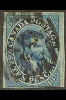 1852 17c Deep Blue On Thin Paper, Cartier, SG 15, Good Used With Large Margins Just Shaved At Foot. Cat £1800 For More I - Other & Unclassified