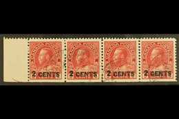 1926 2c On 3c Carmine Surcharge, SG 264, Fine/very Fine Used Horizontal Marginal STRIP Of 4, Very Fresh & Scarce. (4 Sta - Other & Unclassified